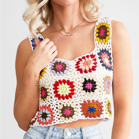 Le Lis Tops - Colorful Crochet Women Top